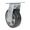Vestil Rubber Rigid Caster 6 In. Diameter x 2 In. Width 771 Lb. Capacity Black/Gray CST-VE-6X2MRA-R - alternate 2